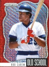 ROD CAREW 2021 Panini Prizm Old School Red Mojo Insert #OS-5 (#82/149)