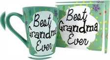 KINREX Best Grandma Ever Mug – Valentines Day Mothers Turquoise green 