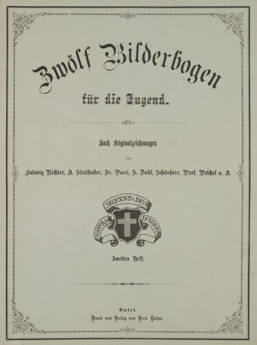 L. RICHTER (1803-1884), douze feuilles graphiques pour la jeunesse, dossier, vers 1885, Holzsc - Photo 1/12