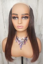 HIGH QUALITY CUTICLE INDIAN 100 Human Hair One Piece Extensions Ombre/16"