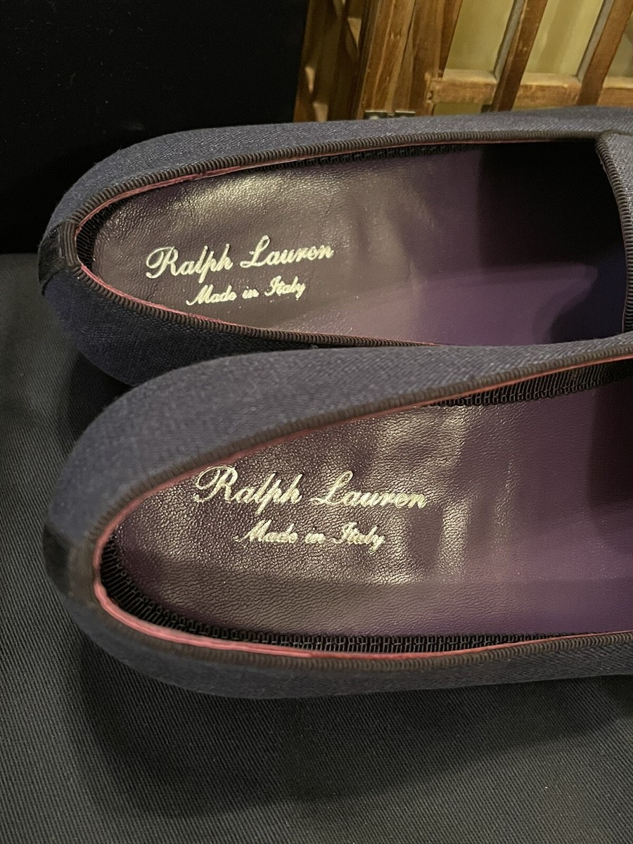 Ralph Lauren Purple Label Size 10D Buzzy Bear Slippers Shoes 