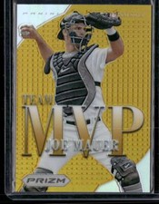 2012 Panini Prizm #MVP17 Joe Mauer Team MVP Prizms Gold #/10