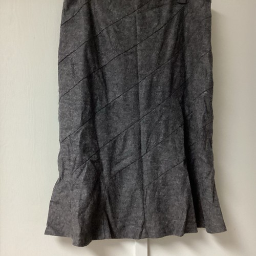 Ann Taylor Tweed Skirt Wool Blend Midi Length Flare Lined Size 14 Gray New - Picture 5 of 19