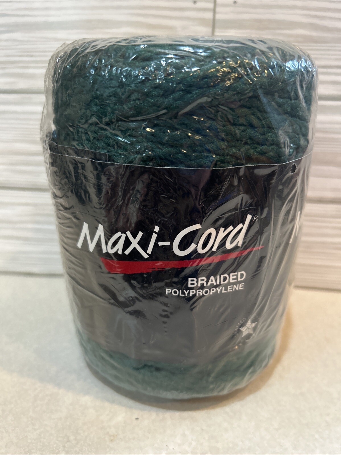 Maxi-Cord Braided Polypropylene Macrame Cord Crafts 6mm 100 Yards Dark Green