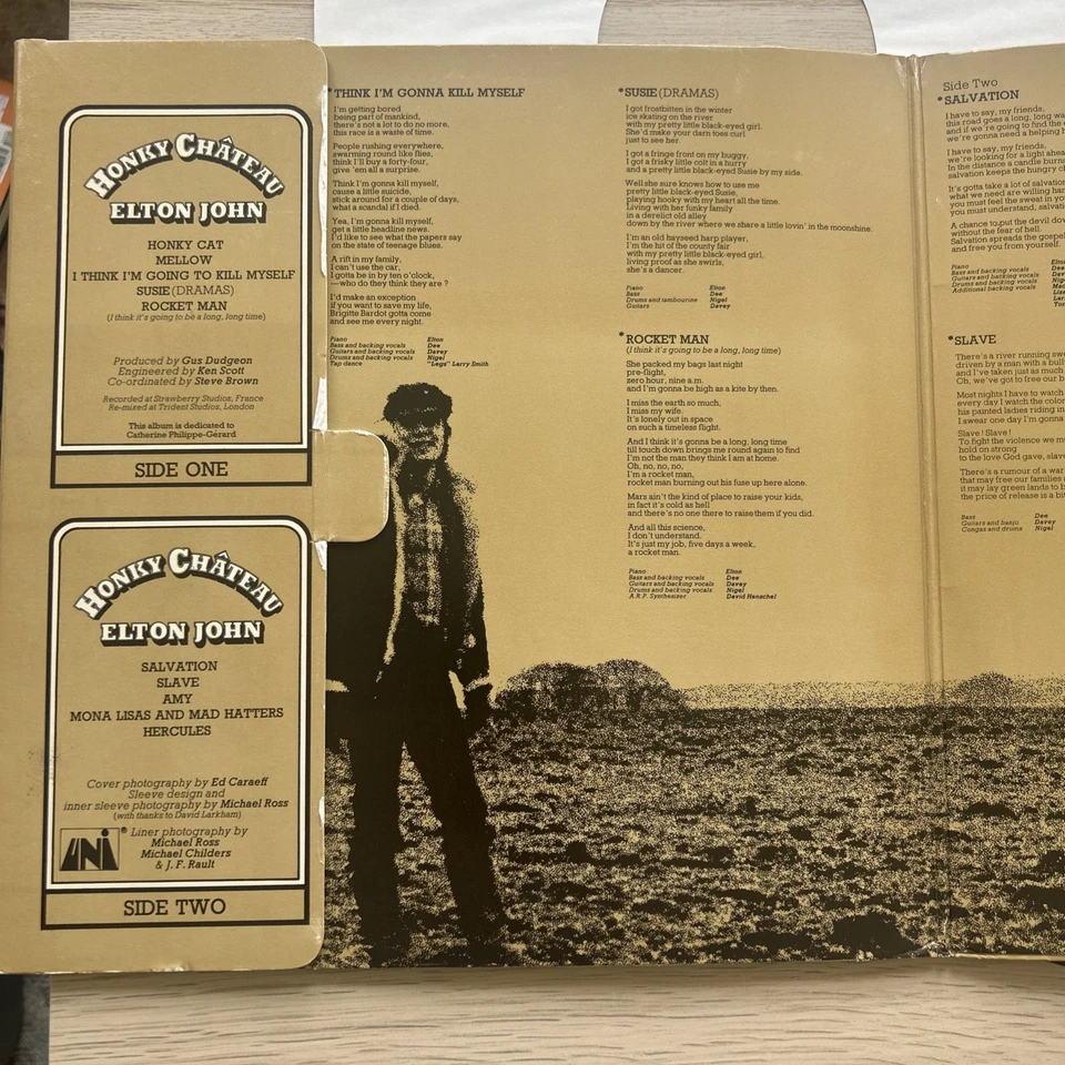 ELTON JOHN "Honky Chateau LP Original 1972 UNI First Pressing Vinyl LP Record - Image 3 of 4
