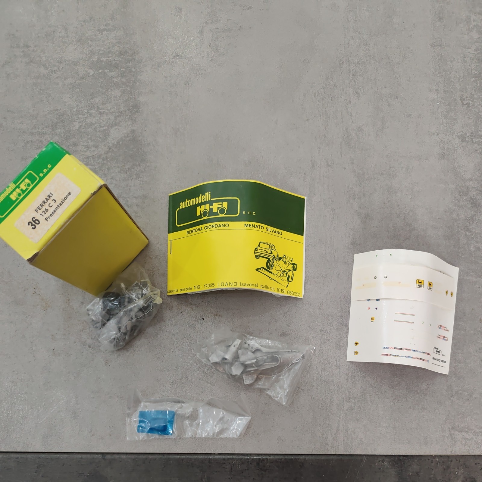 1/43 kit HI.FI. FERRARI 126 C3 PRESENTAZIONE