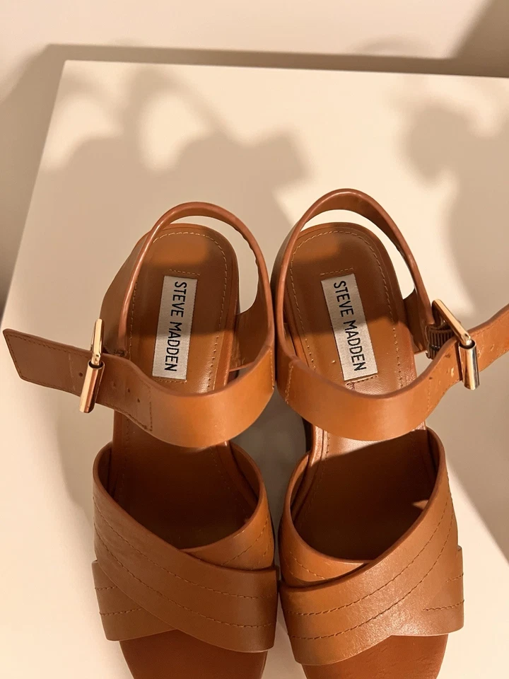 Tacones plataforma Steve Madden marrón mujer talla 6 Foto 2 de 4