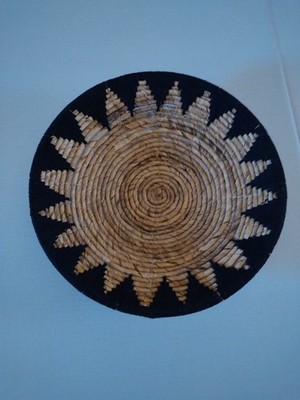 Indian Basket, 16 inches across, 3 inches deep, with hanger.
