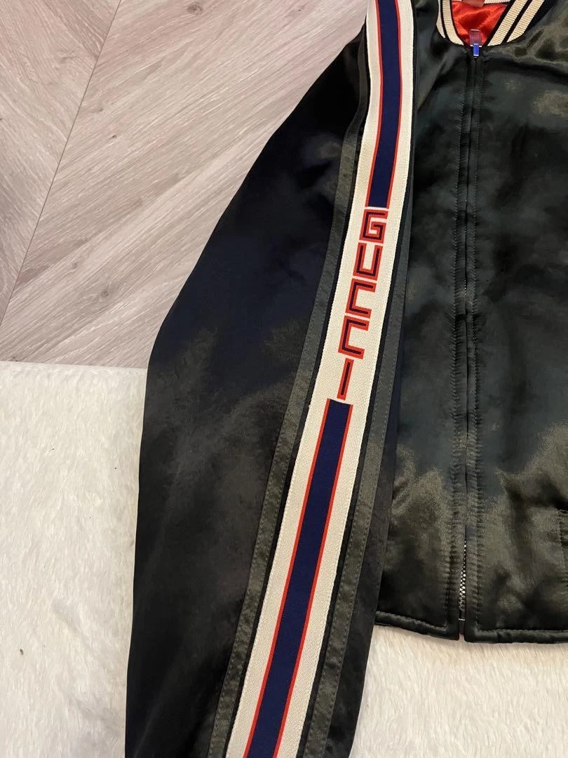 Gucci Giubbotto Bomber Reversibile Rosso Cachi Taglia 44 Usatoo