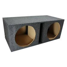 Car Audio Dual 12" Vented Subwoofer Stereo Sub Box Ported Enclosure Speaker - N
