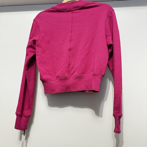 Calvin Klein Damen Hot Pink Cropped Rundhalsausschnitt Sweatshirt X-Small Neu mit Etikett - Bild 11 von 11