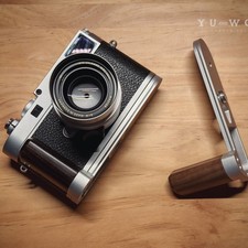 Wood L Hand Grip Holder For Leica M EV1 Camera Aluminum Alloy Baseplate For Arca