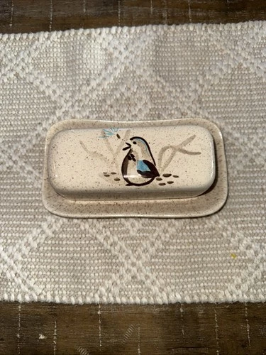 Vintage 1960s Red Wing Potteries - Bob White Quail - Butter Dish w/Cover