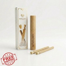 Miswak Sticks Natural Toothbrush Alternative, 2-Pack with Bamboo Holder
