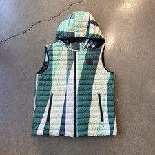 Size Large - Moose Knuckles Men's Riggin 3 Down Quilted Vest in Green/Multi