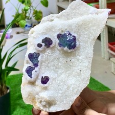 1.32LB Rare Blue Green Purple cubic fluorite mineral crystal sample/Zhejiang