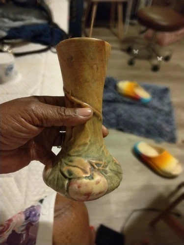 1940s Weller Woodcraft Baldin Pottery Apples Bud Vase 7"