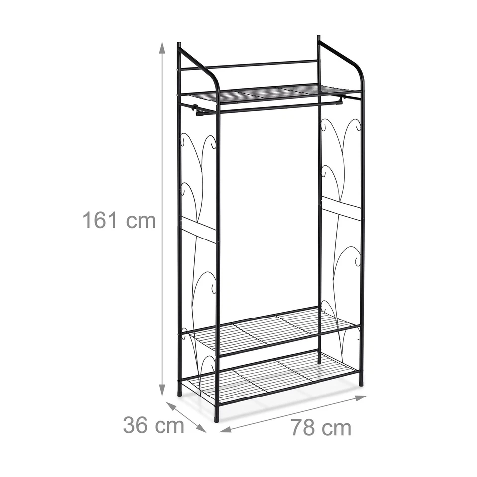 Meuble d entree portant à vêtements vestiaire vintage 4,2 kg vestiaire en métal - Photo 4/4