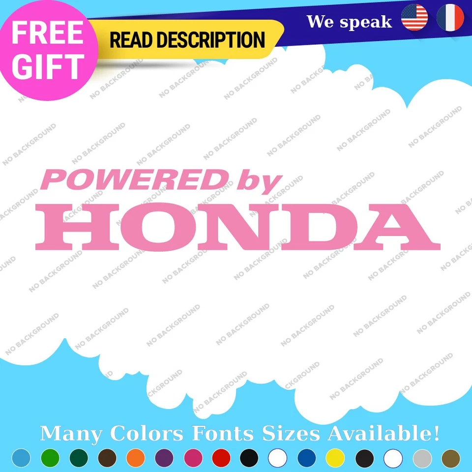 Fits Powered Honda Stickers Decals Vinyl Civic Vtec Type R Accord HRV Mind Turbo Foto 4 de 4