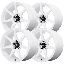 Set Of 4 Motegi Mr154 Battle 18x9.5 5x100 38mm White Wheels Rims 18 Inch