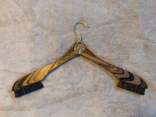 Vintage Folding Wooden Travel Coat Hanger With Integral Clothes Brush Japan