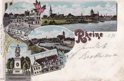Litho AK - Rheine - 1901 - Bild 1 von 2