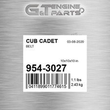 954-3027 BELT fits CUB CADET Surplus Open Box 