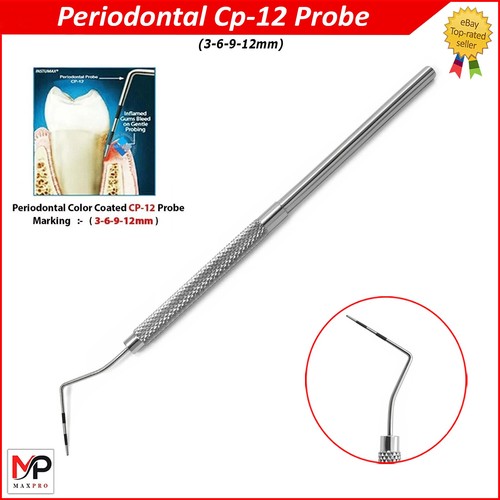 Perio CP-12 Probes 3-6-9-12m Single End Denta Diagnostic Examination Probe 10Pcs - Picture 3 of 6