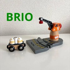BRIO Orange Crane Cargo Wagon Gas Wooden Rail 5d2640