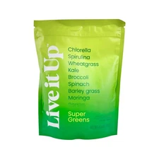 Live It Up Super Greens Whole Food Dietary Supplement Powder 30 Days