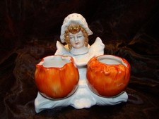 Salt Figurine Stove Art Deco-German Style Art Nouveau Style Porcelain Enamels Pe