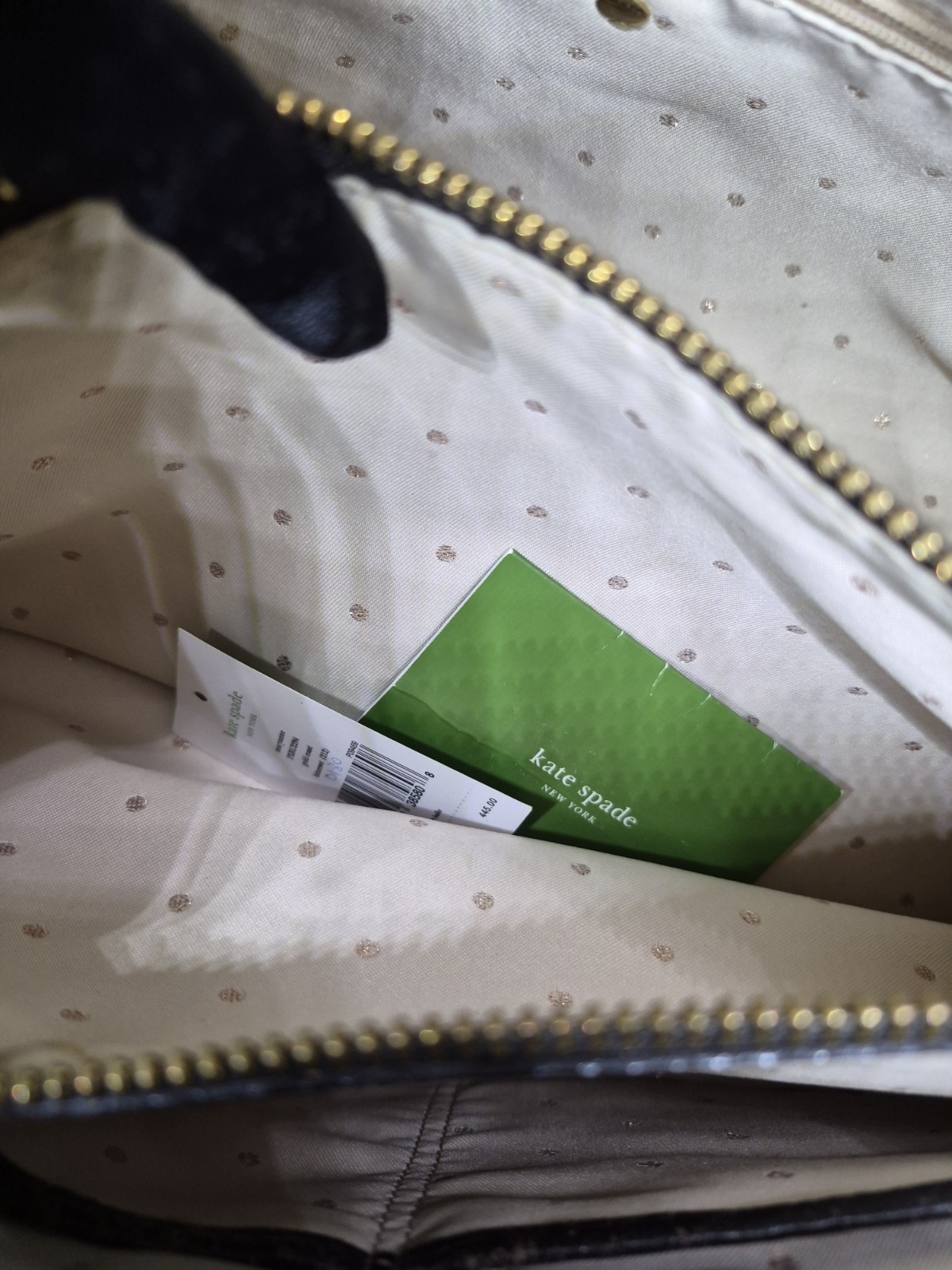 Kate Spade New York Gold Coast Maryanna Quilted Black Leather Tote Bag thumbnail 9