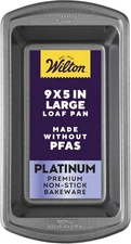 Wilton Platinum Non-Stick 9 X 5 in Loaf Pan, Stainless Steel Bakeware, Made with