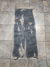 Mossy Oak Women's Small 32x32 Y2K Break Up Eclipse Black Camo Stretch Pants