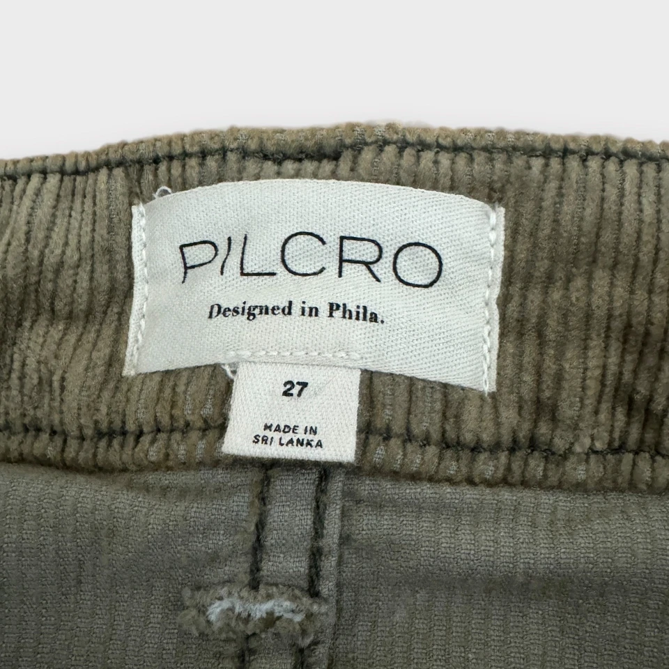 Pantalones PILCRO Anthropologie The Kenna Verde Oliva Musgo Pana Barril Talla 27 Foto 3 de 4