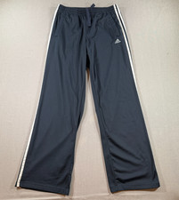 VTG Adidas 3 Stripes Sweatpants Mens Medium Blue Straight Y2K Warm Up Track