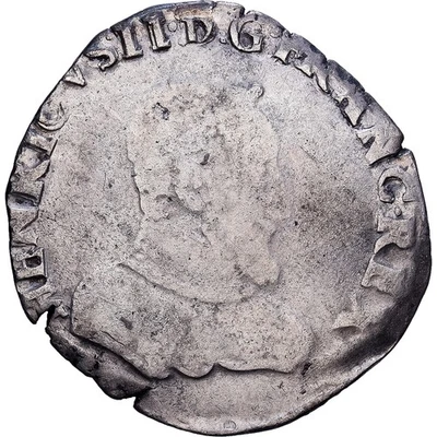 France, Henri II, Teston à la tête nue, 1560, Lyon, Argent, TB, Gadoury:373a - Photo 1/2