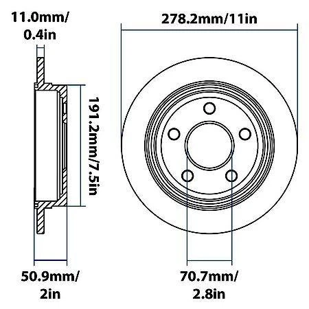 Carquest Wearever YH145155 制动转子 - 性能增强 97-05 — 第 2/2 张图片