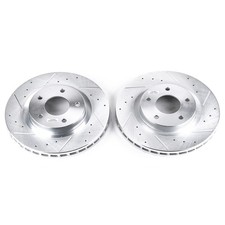 PowerStop Evolution Drilled Slotted Rotors Pair Front For Chrysler Sebring