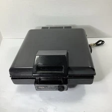 Vintage Dazey Short Order Chef Waffle Maker Sandwich Maker Griddle Black Tested