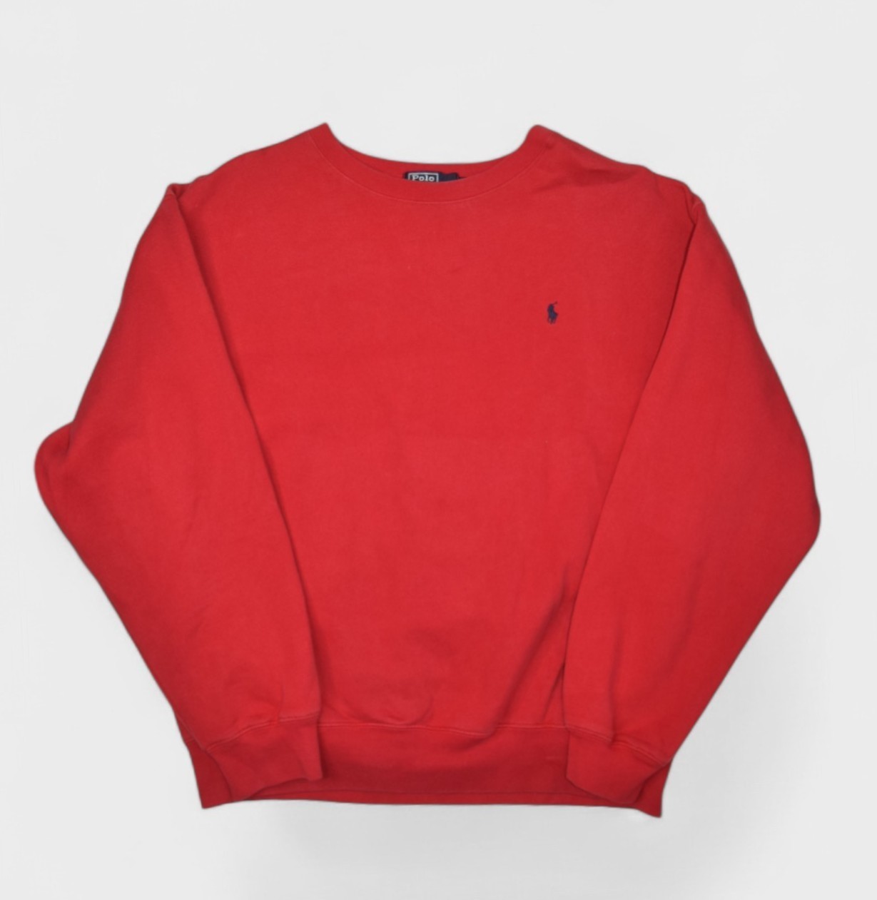 Polo Ralph Lauren Felpa Uomo Grande Rosso Girocollo Pullover Vintage Pony