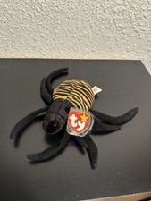 Ty new Vintage Beanie Babies  Spinner  Spider Plush 1997 Beanbag Toy Ages