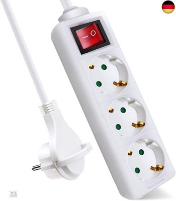 ExtraStar power strip 3-fold (multiple socket outlet with Save Energy switch