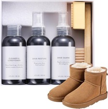 Suede Nubuck Care Kit with Cleaner Spray Brush Eraser for Shoes Boots UGG