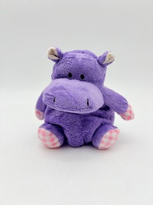 DJ Plush Toys Purple Hippo Stuffed Toy Pink Paws Mini Stuffed Toy 6''