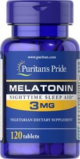 Puritan's Pride Melatonin 3mg, 5mg 120,240 Tablets INTERNATIONAL SHIPPING