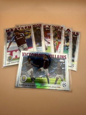 2024-25 TOPPS UEFA Club Competitions Rain Drops Aston Villa KOMPLETT!!