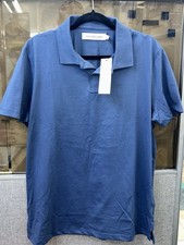 Calvin Klein Men Short Sleeve Crayon Blue Polo Shirt Medium