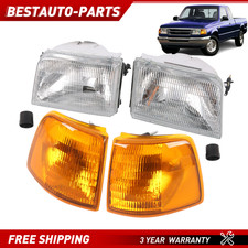For 1993-1997 Ford Ranger 4-piece Headlight Turn Signal Lights Combo For 1993-1997 Ford Ranger 4-piece Headlight Turn Signal Lights Combo