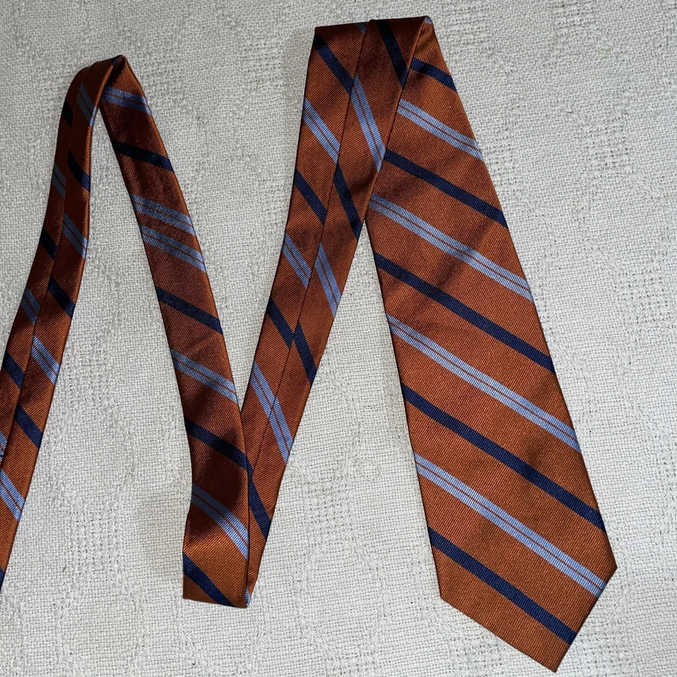 Corbata de vestir Brooks Basics para hombre talla 58” 3,75” bronce rep seda negocios formal Foto 4 de 4